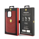 Apple iPhone 15 Pro Max Uyumlu Kılıf Ferrari Orjinal Lisanslı Deri Dikişli Arka Yüzey Metal Logo Tasarımlı Kapak - 7
