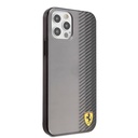 Apple iPhone 12 Pro Max Uyumlu Kılıf Ferrari Orjinal Lisanlı Klasik Metal Logolu Transparan Çizgi Desenli Gradient Kapak - 3