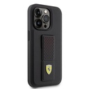 Apple iPhone 14 Pro Uyumlu Kılıf Ferrari Orjinal Lisanlı Klasik Metal Logolu Delikli Standlı Deri Kapak - 3