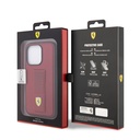 Apple iPhone 14 Pro Uyumlu Kılıf Ferrari Orjinal Lisanlı Klasik Metal Logolu Delikli Standlı Deri Kapak - 14