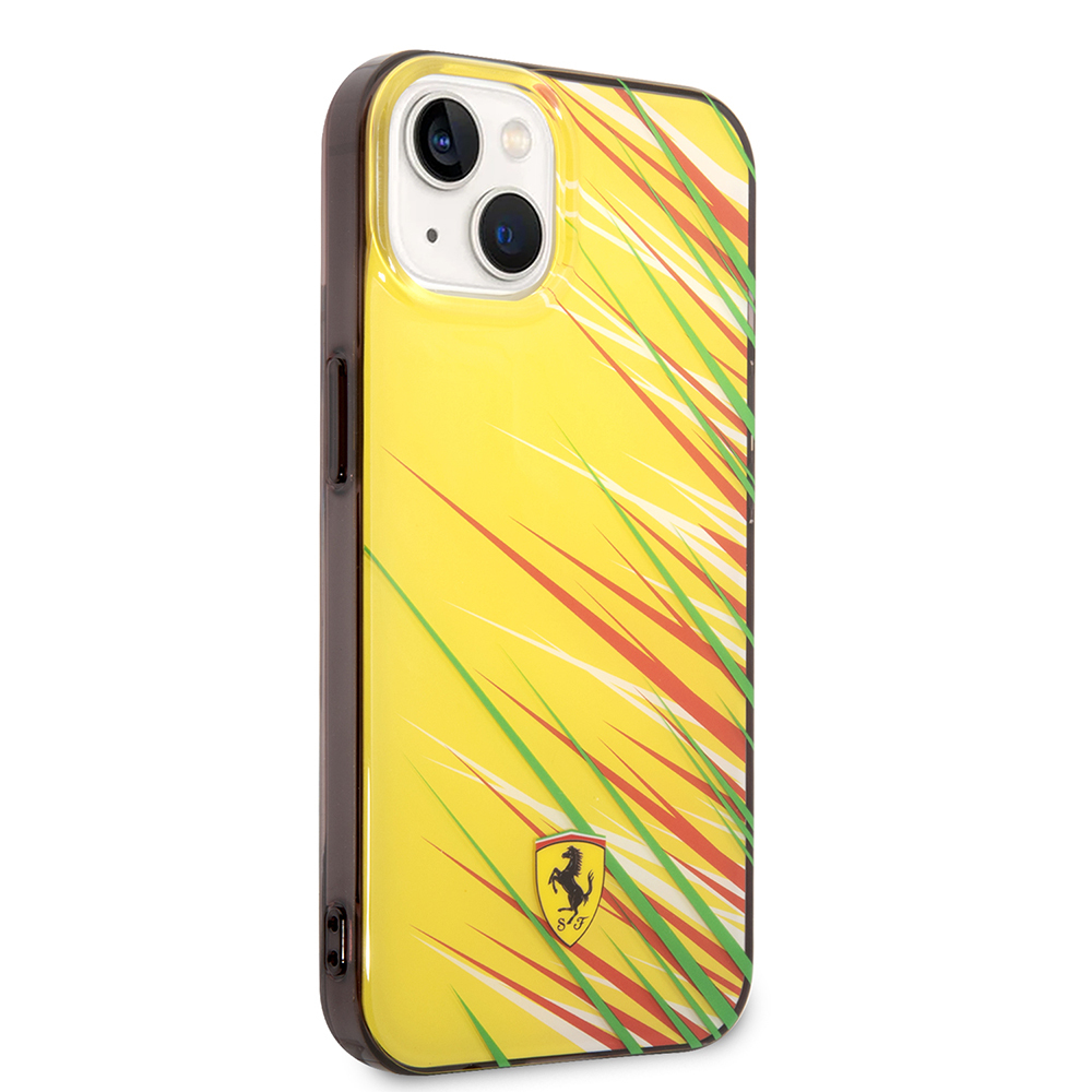 Apple iPhone 14 Uyumlu Kılıf Ferrari Orjinal Lisanslı Baskı Logolu Çimen Desenli Kapak - 10