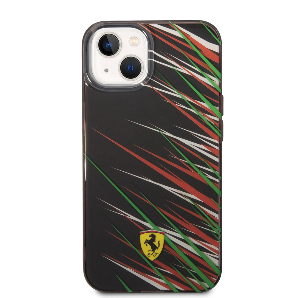 Apple iPhone 14 Uyumlu Kılıf Ferrari Orjinal Lisanslı Baskı Logolu Çimen Desenli Kapak - 16
