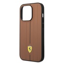 Apple iPhone 14 Pro Max Uyumlu Kılıf Ferrari Orjinal Lisanslı Deri Arka Yüzey Metal Logolu Şerit Tasarımlı Kapak - 5
