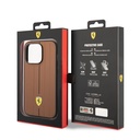Apple iPhone 14 Pro Max Uyumlu Kılıf Ferrari Orjinal Lisanslı Deri Arka Yüzey Metal Logolu Şerit Tasarımlı Kapak - 7