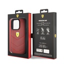 Apple iPhone 15 Pro Uyumlu Kılıf Ferrari Orjinal Lisanslı Deri Dikişli Arka Yüzey Metal Logo Tasarımlı Kapak - 7