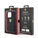 Apple iPhone 15 Pro Uyumlu Kılıf Ferrari Orjinal Lisanslı Deri Dikişli Arka Yüzey Metal Logo Tasarımlı Kapak - 14