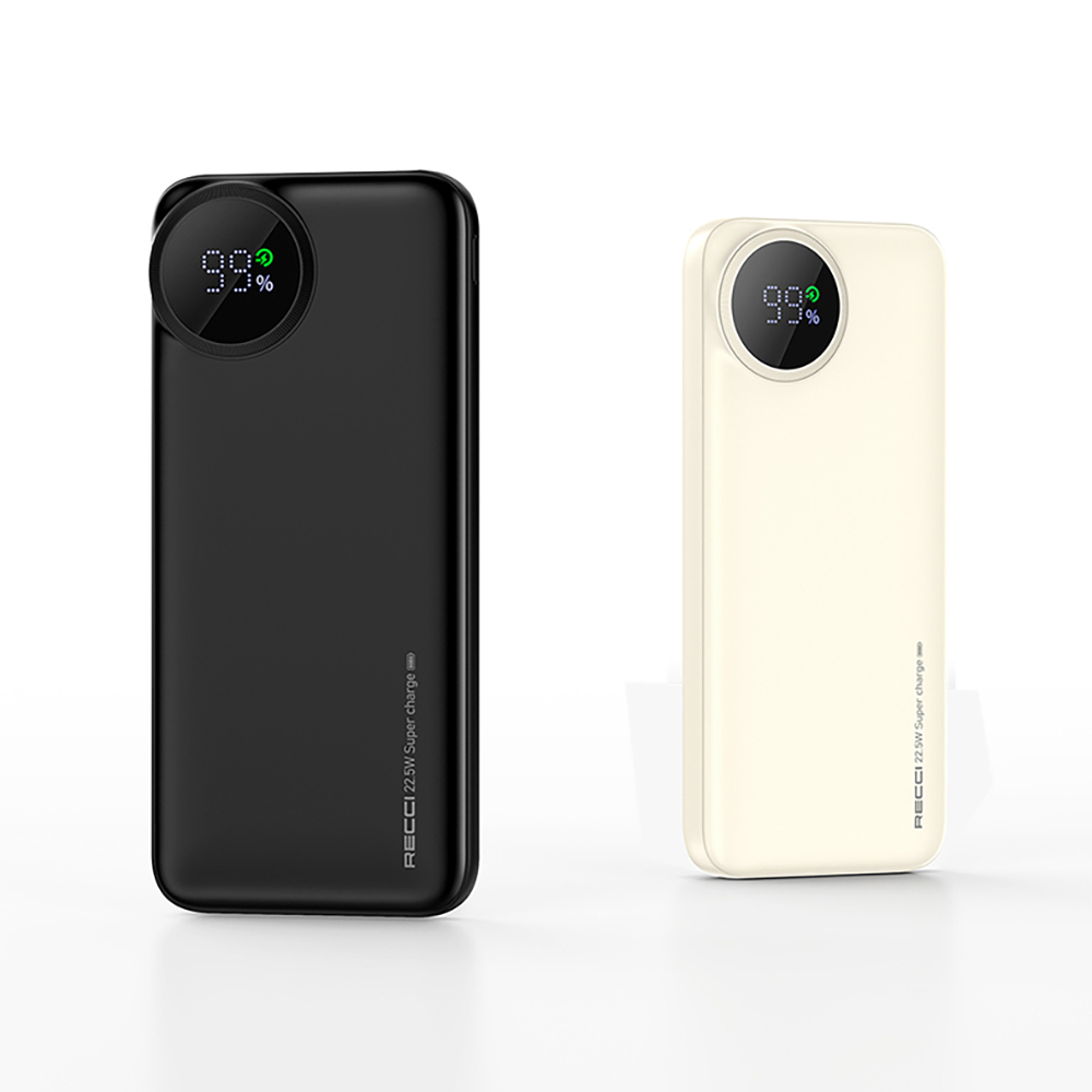Recci RPB-P48 PD 20W Dijital LED Göstergeli Hızlı Şarj Özellikli Taşınabilir Powerbank 22.5W 10000mAh - 5