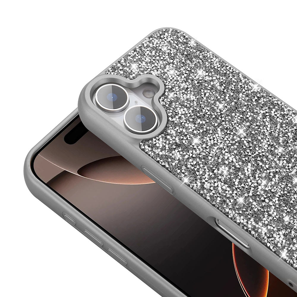 Apple iPhone 16 Uyumlu Kılıf Parlak Taşlı Tasarım Zore Pırlanta Kapak - 2