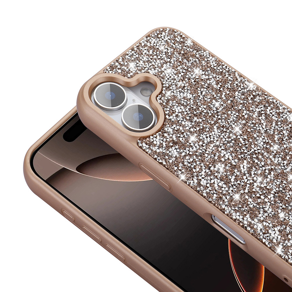 Apple iPhone 16 Uyumlu Kılıf Parlak Taşlı Tasarım Zore Pırlanta Kapak - 4