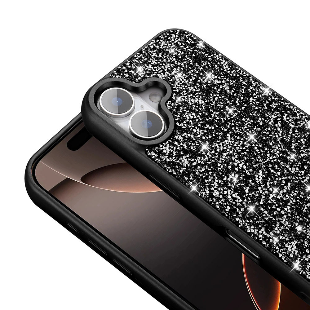 Apple iPhone 16 Uyumlu Kılıf Parlak Taşlı Tasarım Zore Pırlanta Kapak - 6