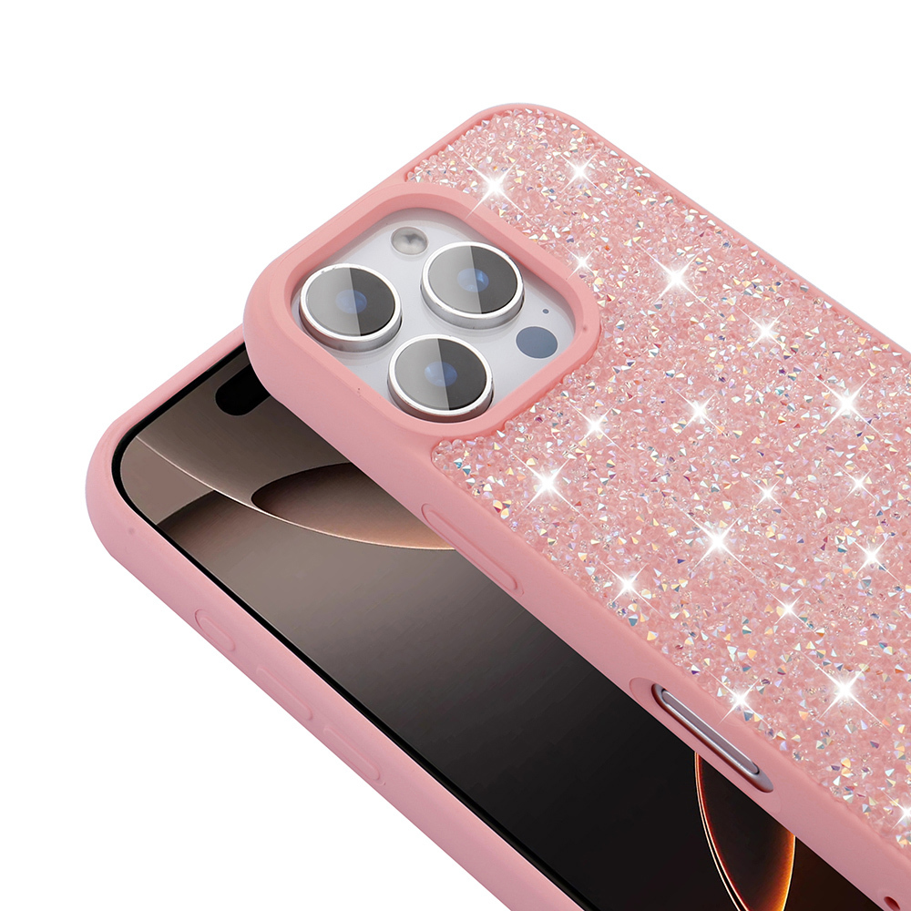 Apple iPhone 16 Pro Uyumlu Kılıf Parlak Taşlı Tasarım Zore Pırlanta Kapak - 4