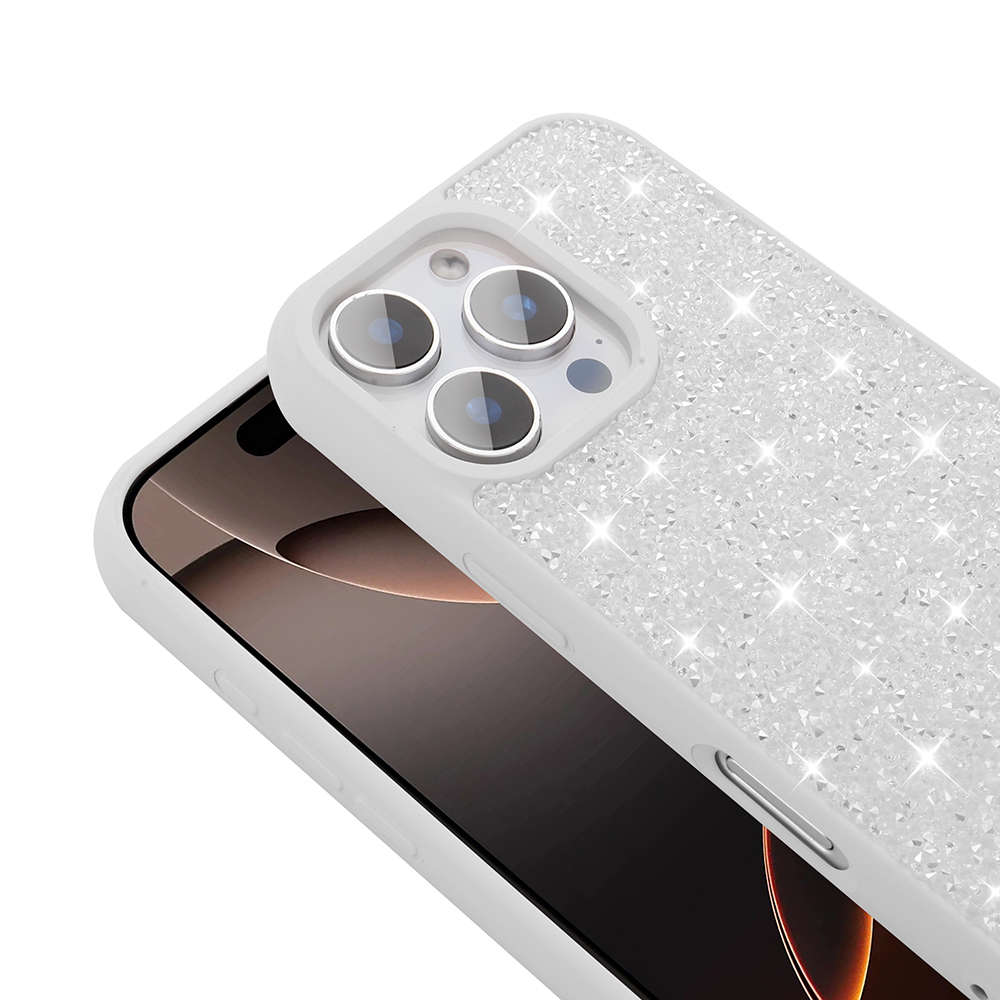 Apple iPhone 16 Pro Uyumlu Kılıf Parlak Taşlı Tasarım Zore Pırlanta Kapak - 6