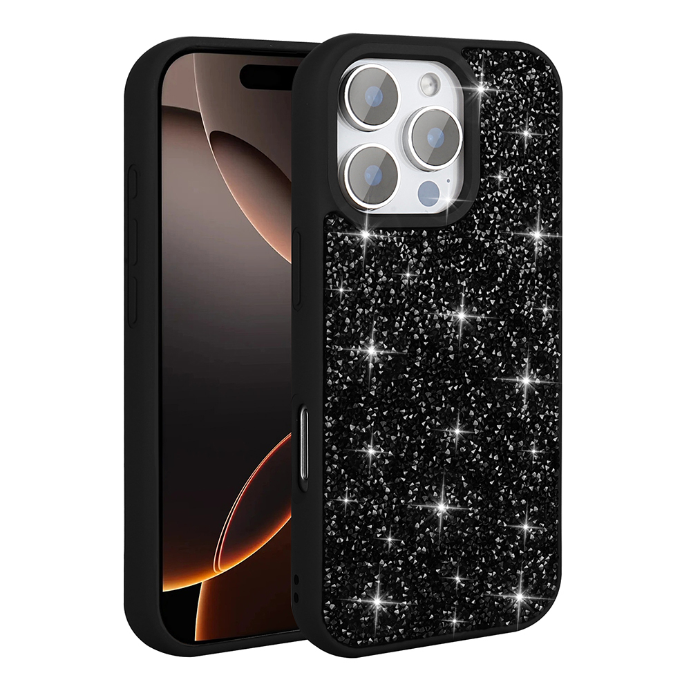 Apple iPhone 16 Pro Max Uyumlu Kılıf Parlak Taşlı Tasarım Zore Pırlanta Kapak - 4