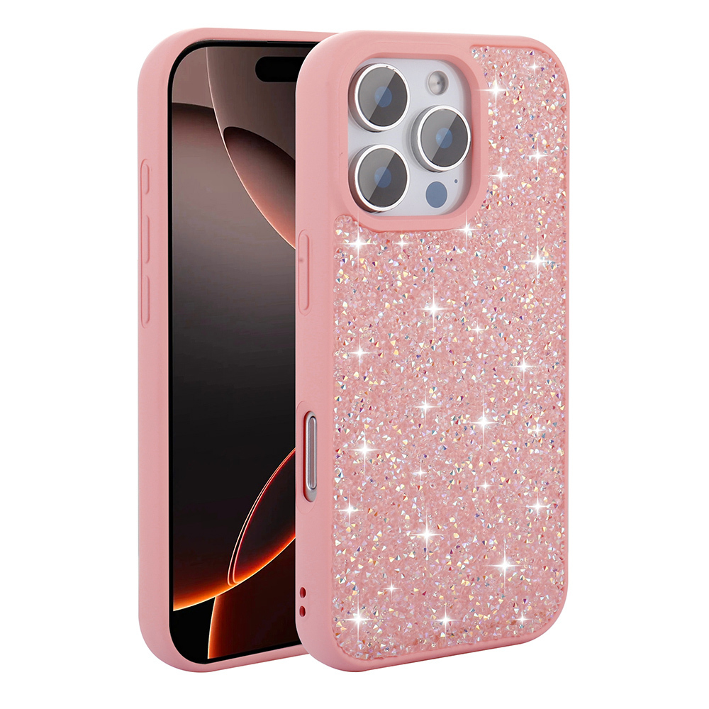 Apple iPhone 16 Pro Max Uyumlu Kılıf Parlak Taşlı Tasarım Zore Pırlanta Kapak - 6