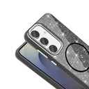 Samsung Galaxy S23 FE Uyumlu Kılıf Magsafe Şarj Özellikli Parlayan Simli Zore Okso Kapak - 1
