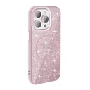 Apple iPhone 15 Pro Max Uyumlu Kılıf Magsafe Şarj Özellikli Parlayan Simli Zore Okso Kapak - 4