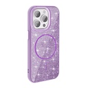 Apple iPhone 15 Pro Max Uyumlu Kılıf Magsafe Şarj Özellikli Parlayan Simli Zore Okso Kapak - 6