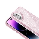 Apple iPhone 16 Uyumlu Kılıf Magsafe Şarj Özellikli Parlayan Simli Zore Okso Kapak - 3