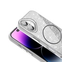 Apple iPhone 16 Uyumlu Kılıf Magsafe Şarj Özellikli Parlayan Simli Zore Okso Kapak - 9