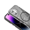 Apple iPhone 16 Uyumlu Kılıf Magsafe Şarj Özellikli Parlayan Simli Zore Okso Kapak - 11