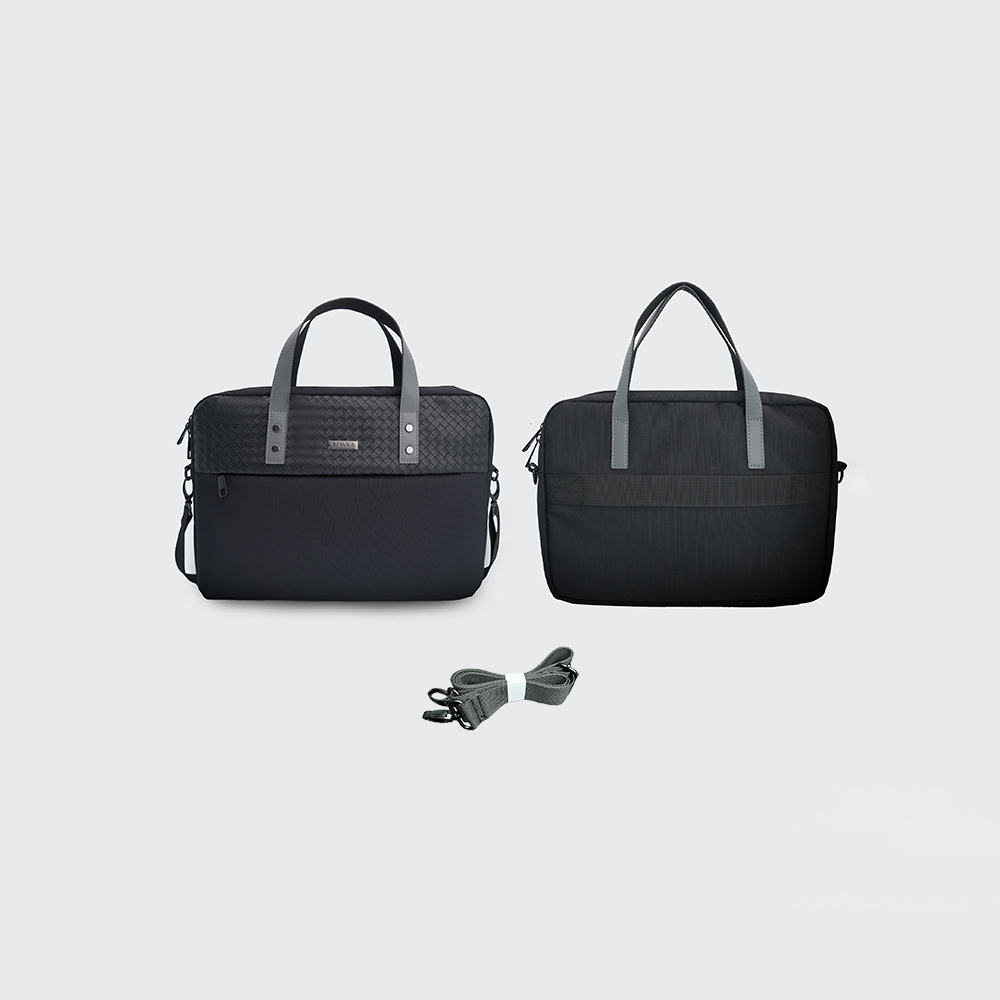 Lenyes LB553 Voyagers Serisi Su Geçirmez Polyester Kumaş Çıkarılabilir Omuz Askılı 15-16 inç Laptop Çantası - 1