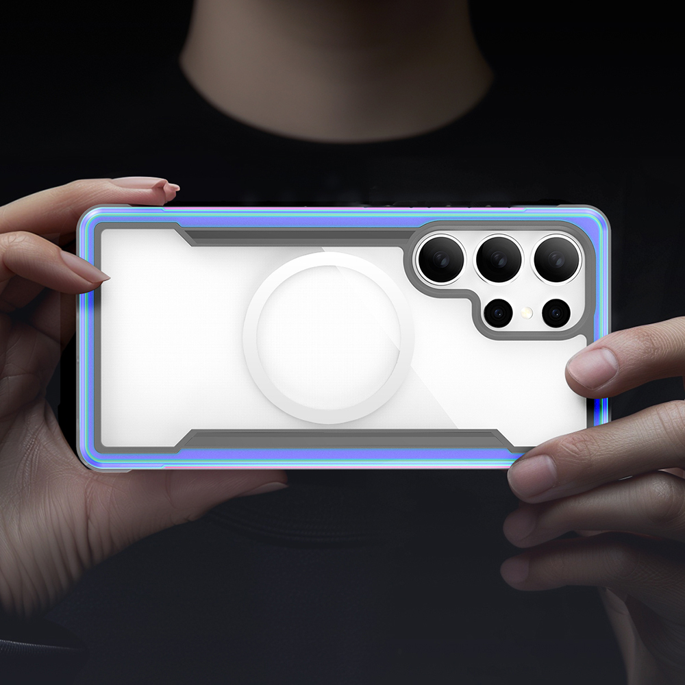 Samsung Galaxy S25 Ultra Uyumlu Kılıf Magsafe Şarj Özellikli Airbagli Raptic Shield Serisi Şeffaf Arka Yüzey Kapak - 28