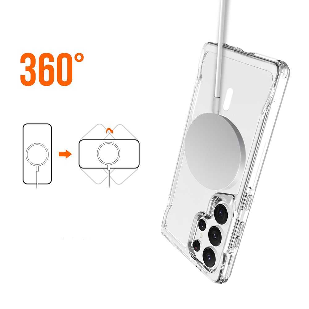 Samsung Galaxy S25 Ultra Uyumlu Kılıf Zore Magsafe Şarj Özellikli T-Max Magsafe Kapak - 8