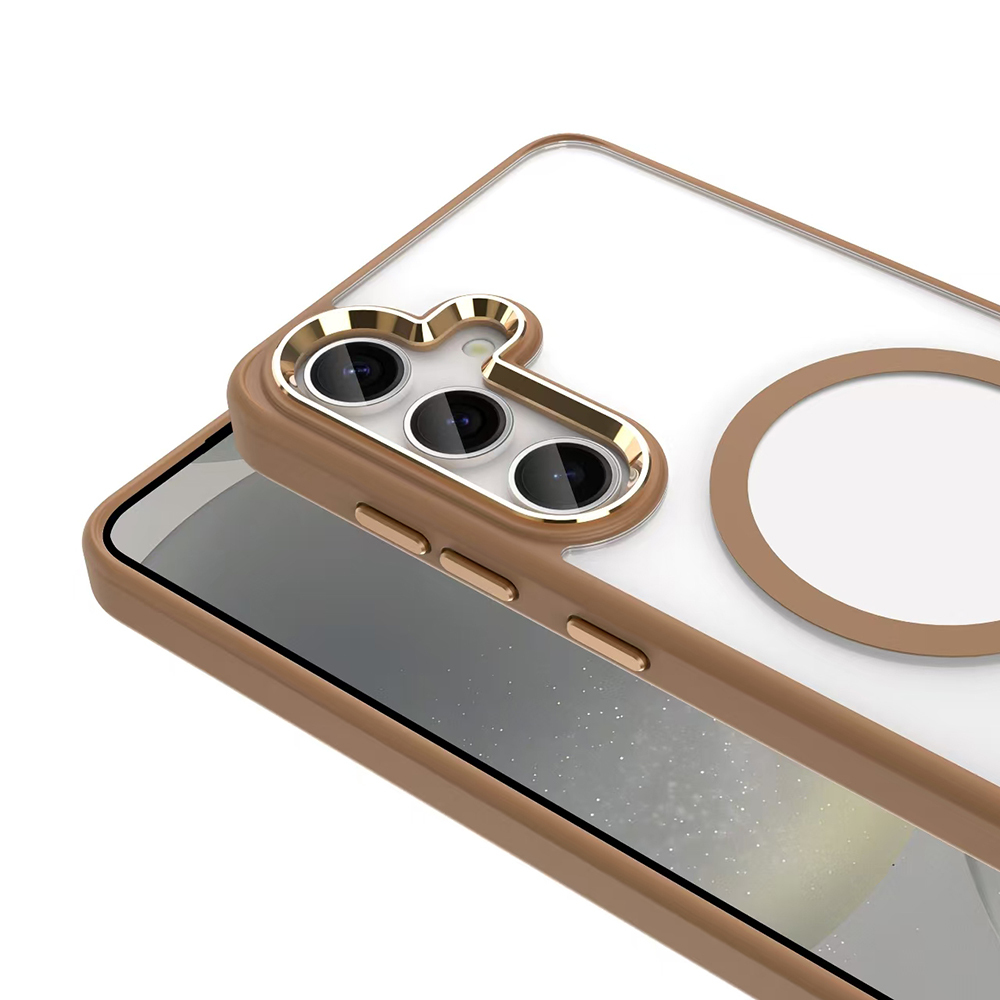 Samsung Galaxy S25 Uyumlu Kılıf Magsafe Şarj Özellikli Zore Krom Magsafe Silikon Kapak - 5