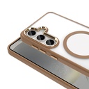 Samsung Galaxy S25 Plus Uyumlu Kılıf Magsafe Şarj Özellikli Zore Krom Magsafe Silikon Kapak - 3