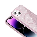 Apple iPhone 11 Uyumlu Kılıf Magsafe Şarj Özellikli Parlayan Simli Zore Okso Kapak - 5