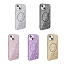 Apple iPhone 14 Uyumlu Kılıf Magsafe Şarj Özellikli Parlayan Simli Zore Okso Kapak - 1