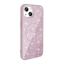 Apple iPhone 14 Uyumlu Kılıf Magsafe Şarj Özellikli Parlayan Simli Zore Okso Kapak - 2