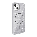 Apple iPhone 14 Uyumlu Kılıf Magsafe Şarj Özellikli Parlayan Simli Zore Okso Kapak - 8
