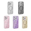 Apple iPhone 14 Pro Max Uyumlu Kılıf Magsafe Şarj Özellikli Parlayan Simli Zore Okso Kapak - 1