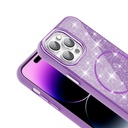 Apple iPhone 14 Pro Max Uyumlu Kılıf Magsafe Şarj Özellikli Parlayan Simli Zore Okso Kapak - 3