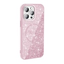 Apple iPhone 14 Pro Max Uyumlu Kılıf Magsafe Şarj Özellikli Parlayan Simli Zore Okso Kapak - 4