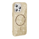Apple iPhone 14 Pro Max Uyumlu Kılıf Magsafe Şarj Özellikli Parlayan Simli Zore Okso Kapak - 6
