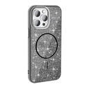 Apple iPhone 14 Pro Max Uyumlu Kılıf Magsafe Şarj Özellikli Parlayan Simli Zore Okso Kapak - 10