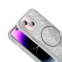 Apple iPhone 15 Uyumlu Kılıf Magsafe Şarj Özellikli Parlayan Simli Zore Okso Kapak - 9