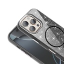 Apple iPhone 16 Pro Uyumlu Kılıf Magsafe Şarj Özellikli Parlayan Simli Zore Okso Kapak - 5