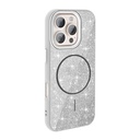 Apple iPhone 16 Pro Max Uyumlu Kılıf Magsafe Şarj Özellikli Parlayan Simli Zore Okso Kapak - 5