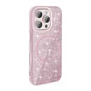 Apple iPhone 16 Pro Max Uyumlu Kılıf Magsafe Şarj Özellikli Parlayan Simli Zore Okso Kapak - 7