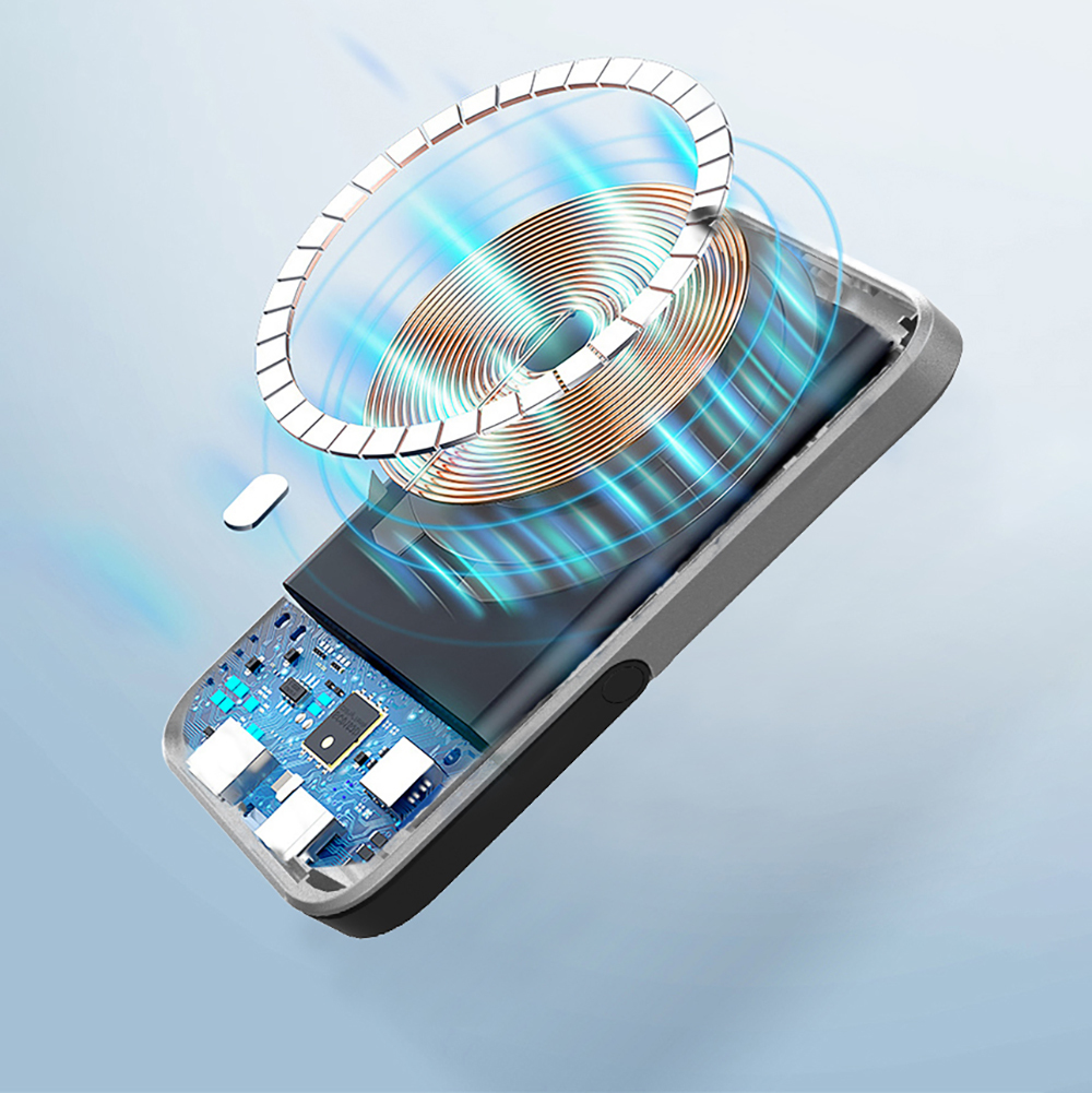 Lenyes PW134D 20W Ultra İnce Dijital LED Ekranlı Standlı Wireless Powerbank 15W 10000mAh - 2