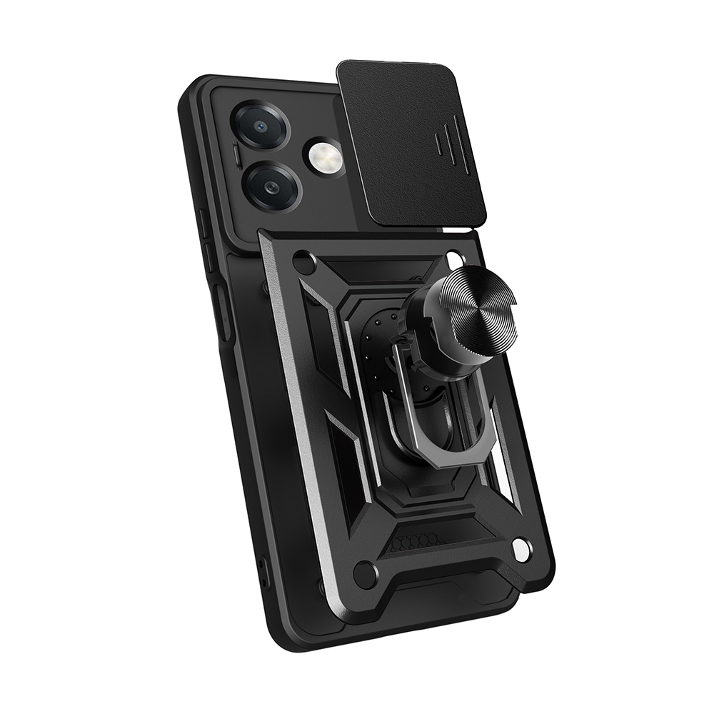 Oppo A3x 4G Kılıf Magnetik Standlı Kamera Korumalı Zore Sürgülü Vega Kapak - 1