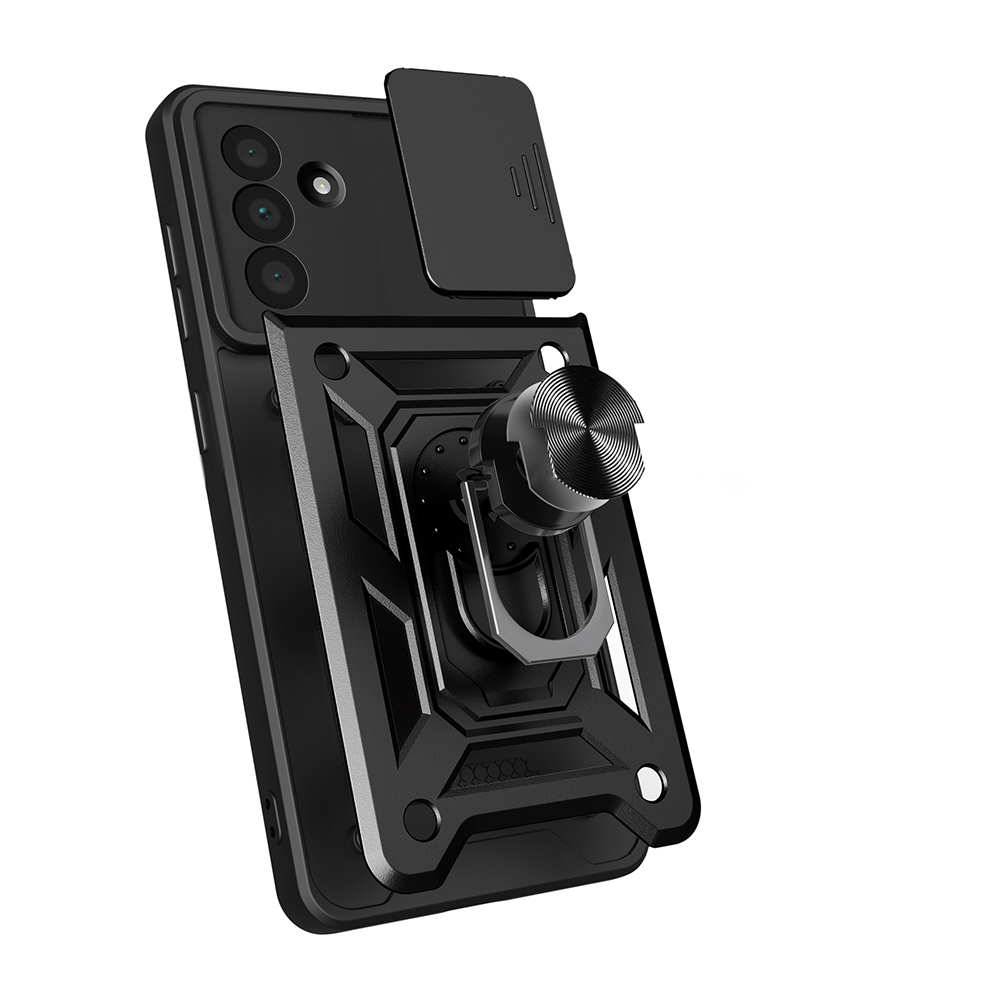 Samsung Galaxy A36 Uyumlu Kılıf Magnetik Standlı Kamera Korumalı Zore Sürgülü Vega Kapak - 1