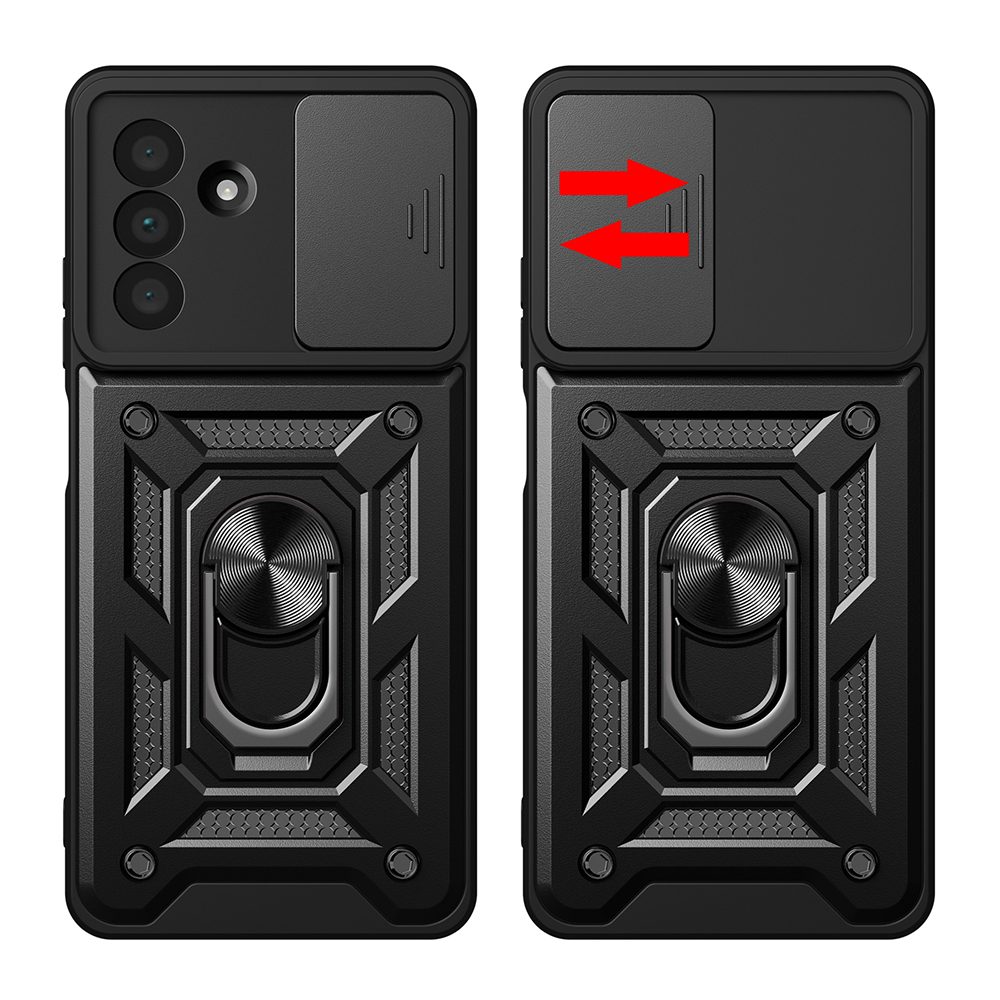 Samsung Galaxy A36 Uyumlu Kılıf Magnetik Standlı Kamera Korumalı Zore Sürgülü Vega Kapak - 8