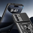 Samsung Galaxy A26 Uyumlu Kılıf Magnetik Standlı Kamera Korumalı Zore Sürgülü Vega Kapak - 4