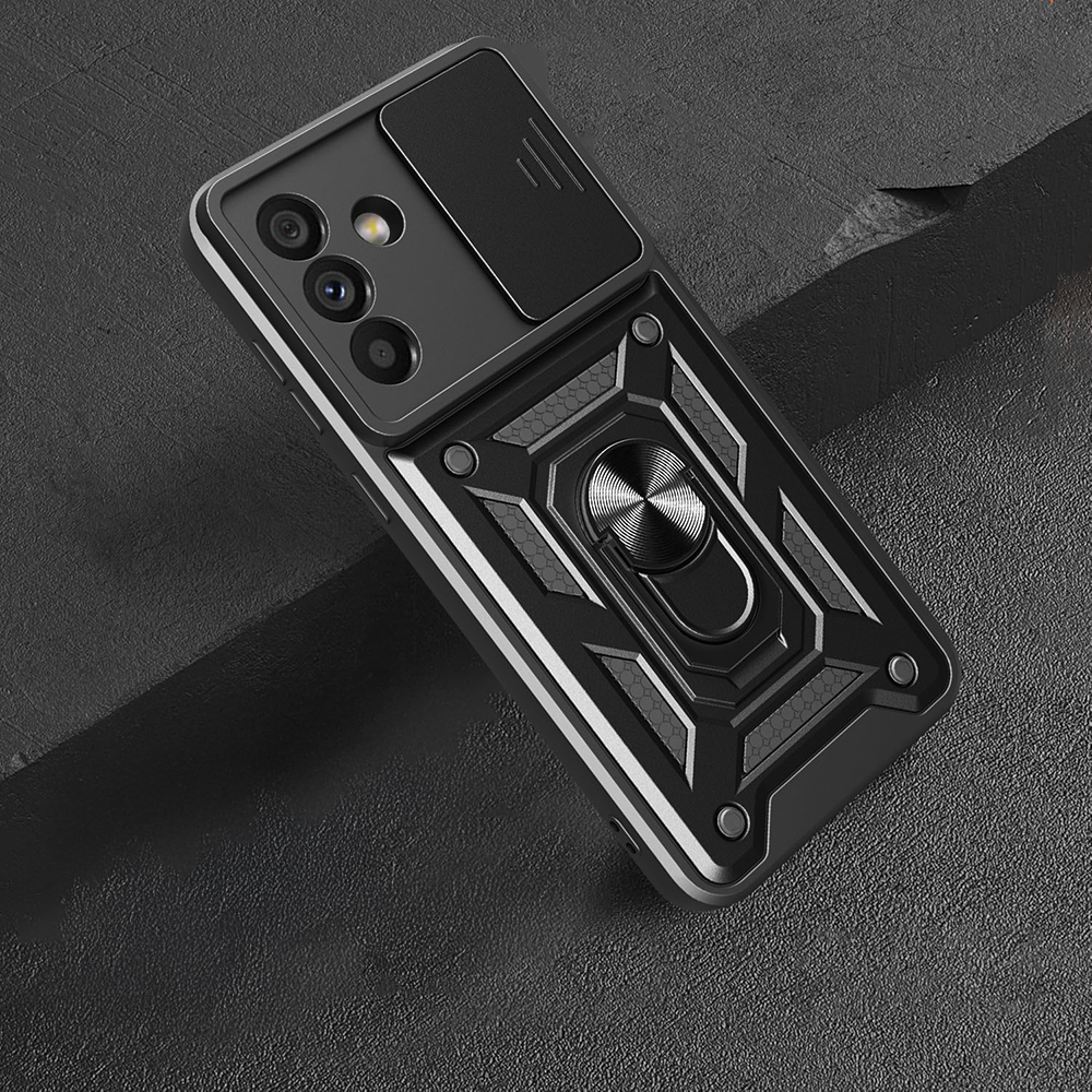 Samsung Galaxy A56 Uyumlu Kılıf Magnetik Standlı Kamera Korumalı Zore Sürgülü Vega Kapak - 5