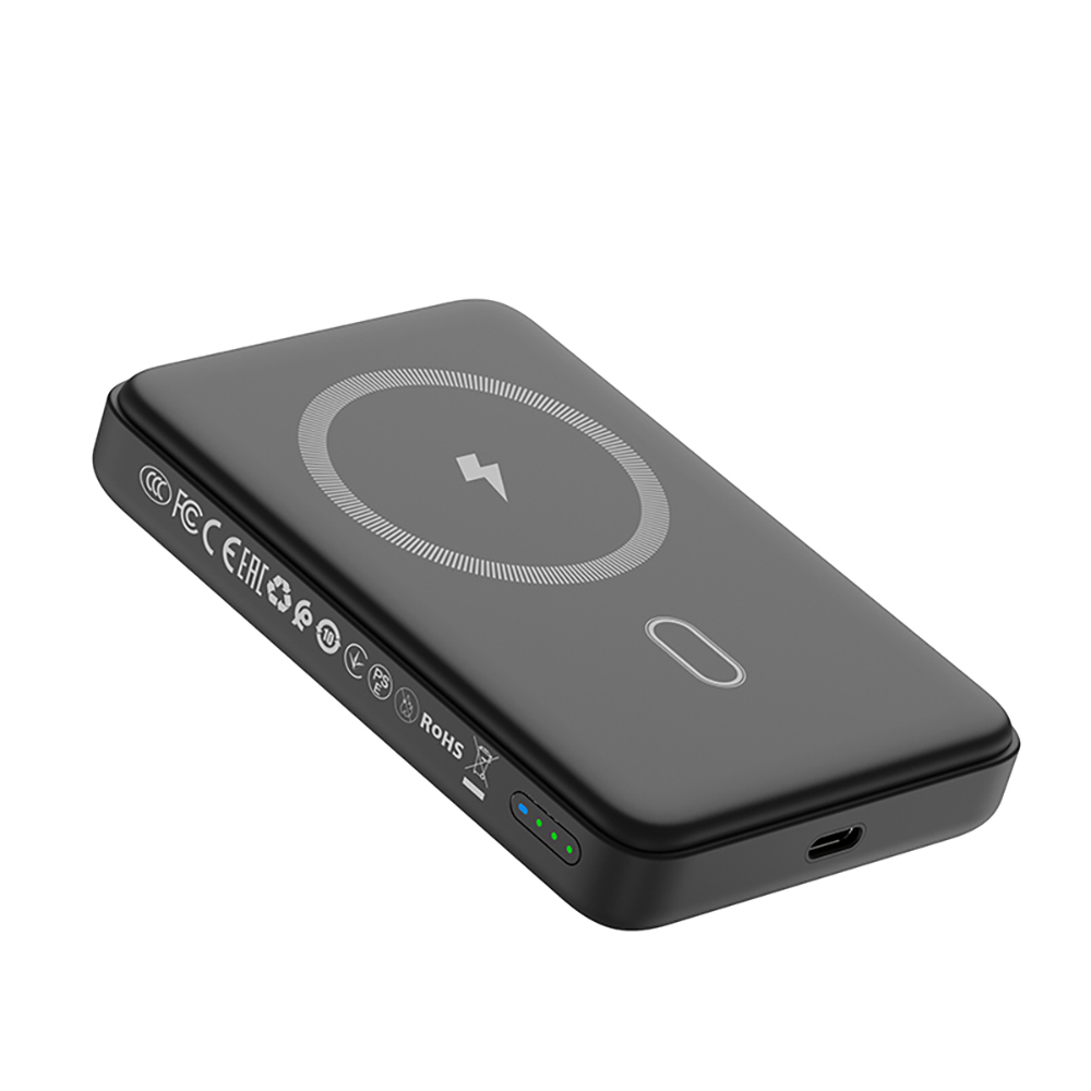 Wiwu Wi-P043 LED Işık Göstergeli Standlı Taşınabilir Magsafe Wireless Powerbank 10.000mAh 15W - 6