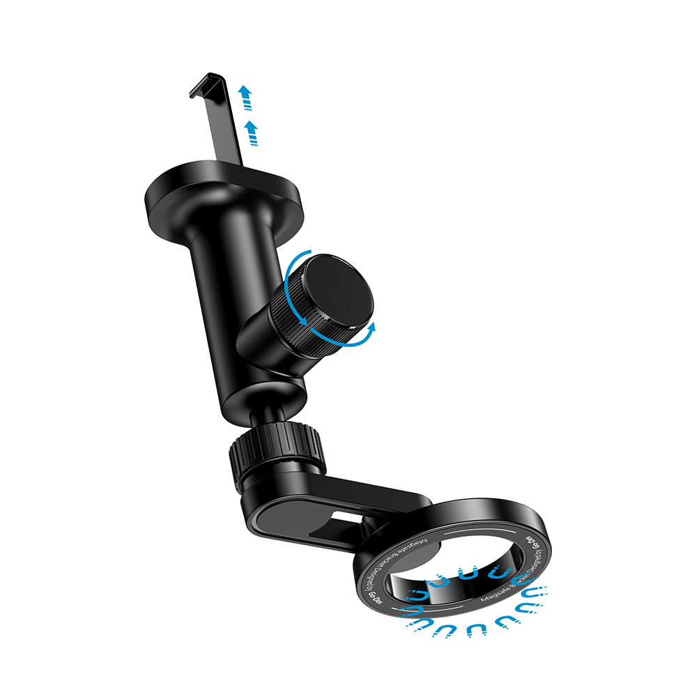 Go Des GD-HD327 Magnetik Magsafe Uyumlu 360 Derece Dönebilen Düz Zemin ve Havalandırma Tasarımlı Araç Telefon Tutucu - 1